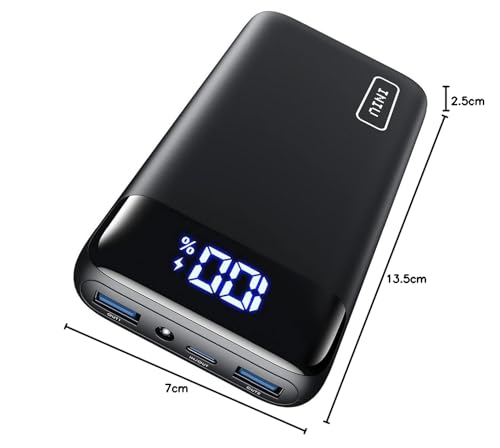 INIU Power Bank, 20000mAh 22.5W Klein Schnellladefunktion Powerbank 1 USB-C, 2 USB-A Mini Externe Handyakkus LED Display, Akkupack für iPhone 16 15 14 13 Xiaomi Samsung iPad Travel Camping Outdoor