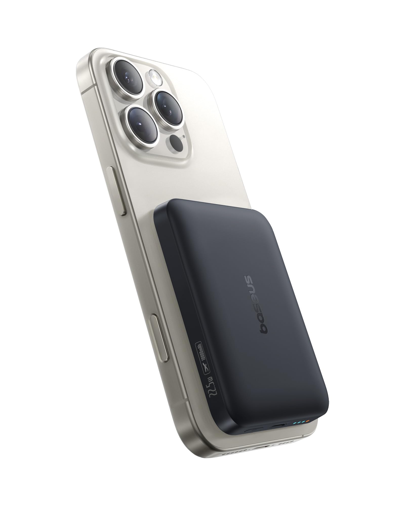 Baseus Enerfill MagSafe Powerbank 10000mAh 22.5W Magnetische Power Bank USB C, Kabellose Externe Handyakkus Wireless Mini Powerbank Kompatibel mit iPhone 16/15/14/13/12/Pro/Pro Max Serie, Schwarz