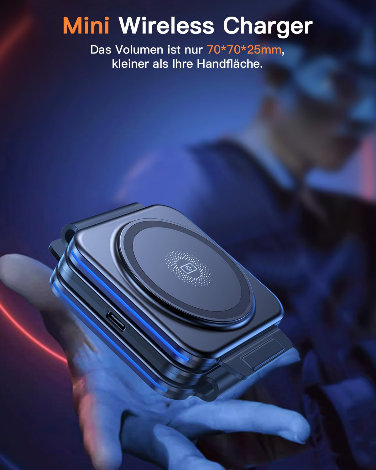 ZUMSEY 3 in 1 Faltbare Kabellose Ladestation, Induktive Ladestation für Apple Watch und iPhone, Wireless Charger für iPhone 16 15 14 13 12 11 Pro Max, für iWatch 10/9/Ultra/8/7/6/SE/5/4/3/AirPods