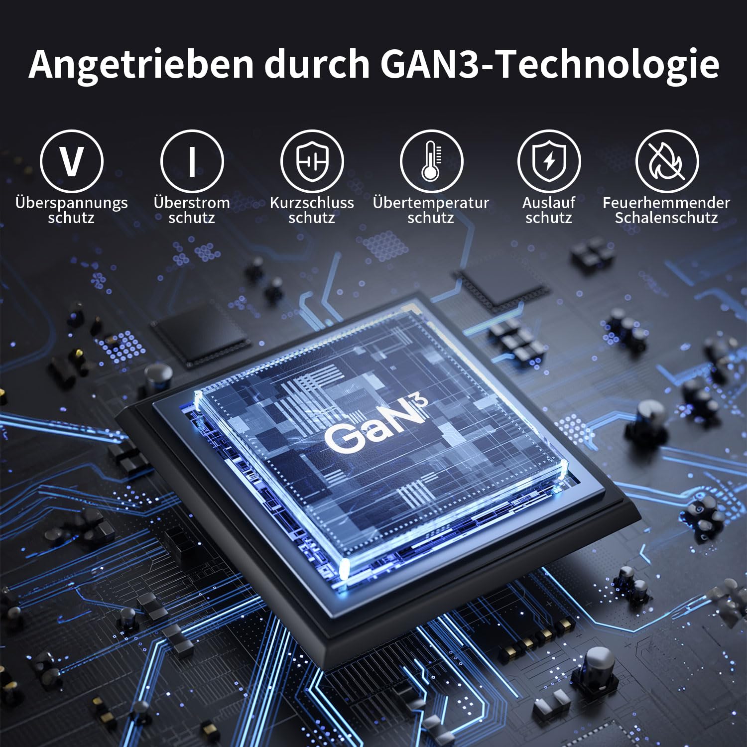 HSSNS USB C Ladegerät Mehrfach: 100W 6-Port Schnellladegerät mit USB-C und USB-A, Tragbarer netzteil für ipad, iPhone Series und andere Smartphones
